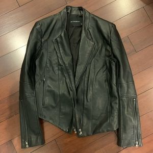 Olivaceous Leather Jacket
